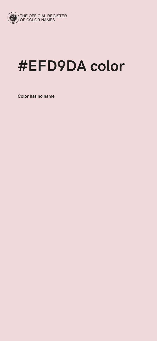 #EFD9DA color image
