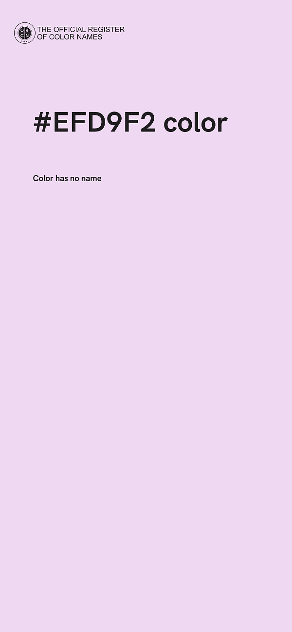 #EFD9F2 color image