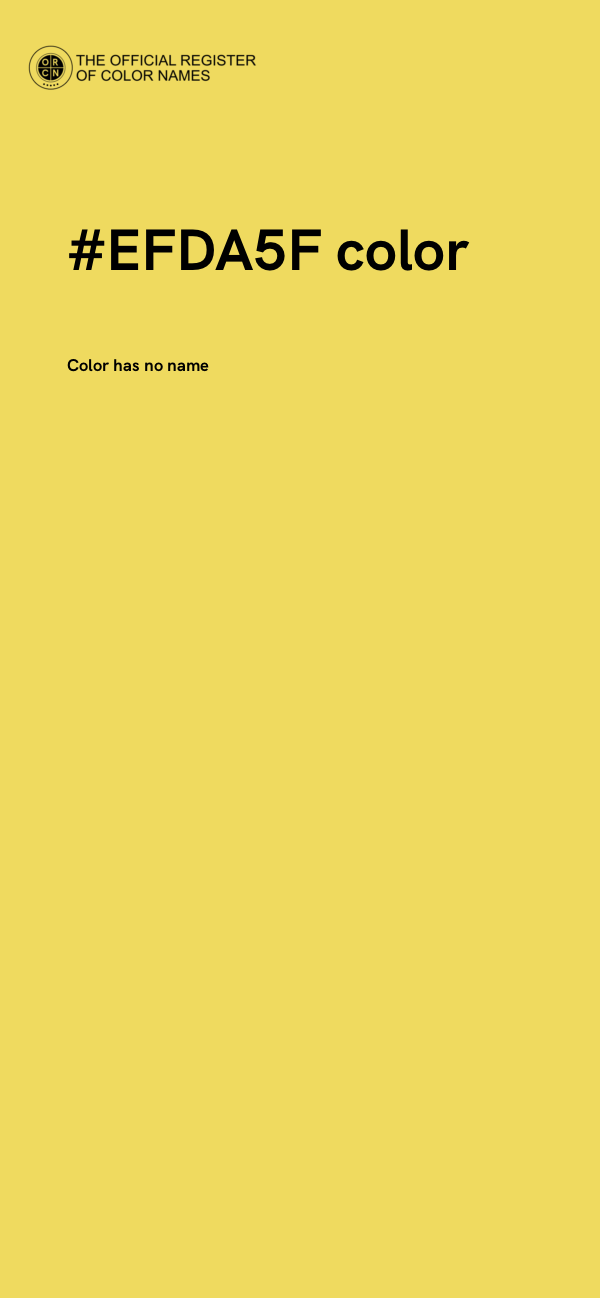 #EFDA5F color image