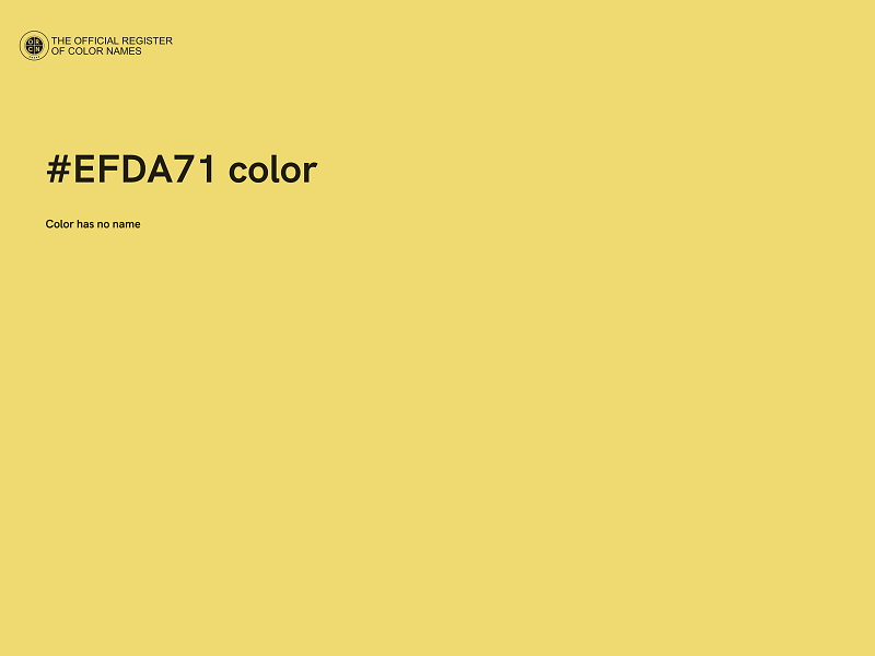 #EFDA71 color image