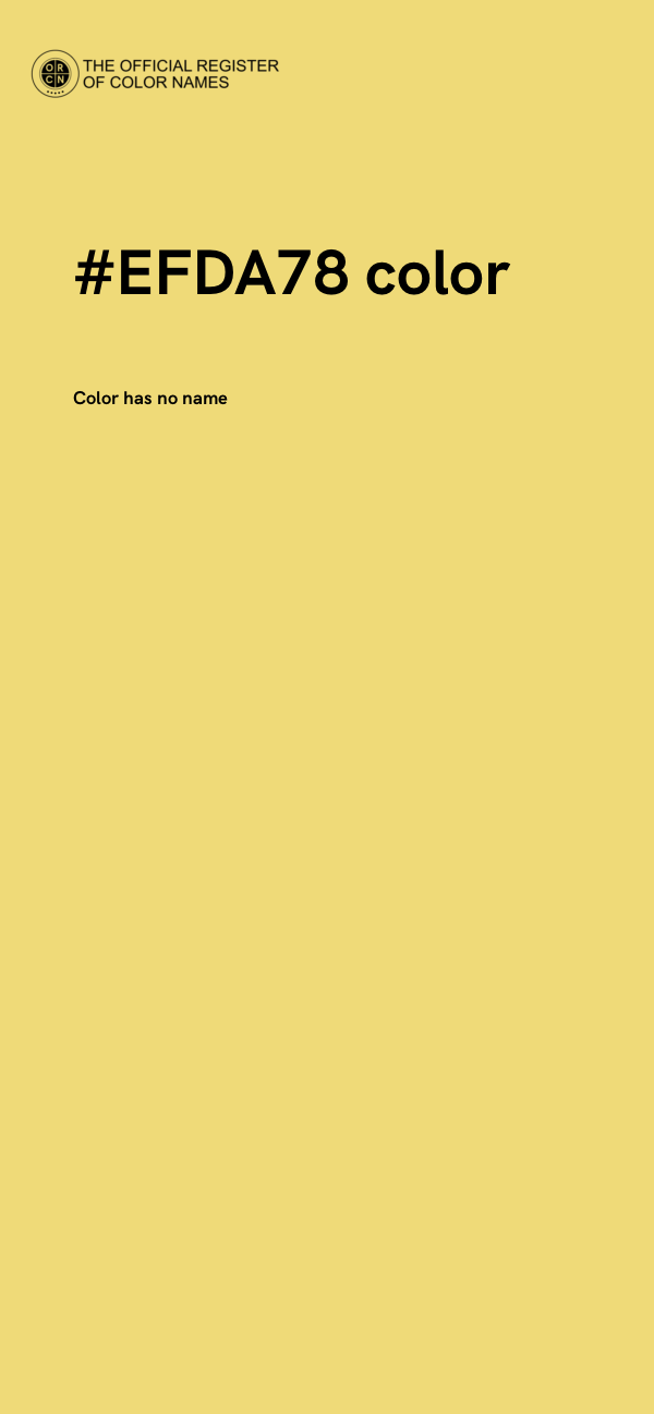 #EFDA78 color image