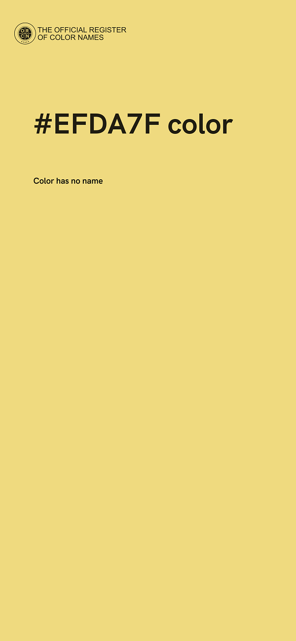 #EFDA7F color image