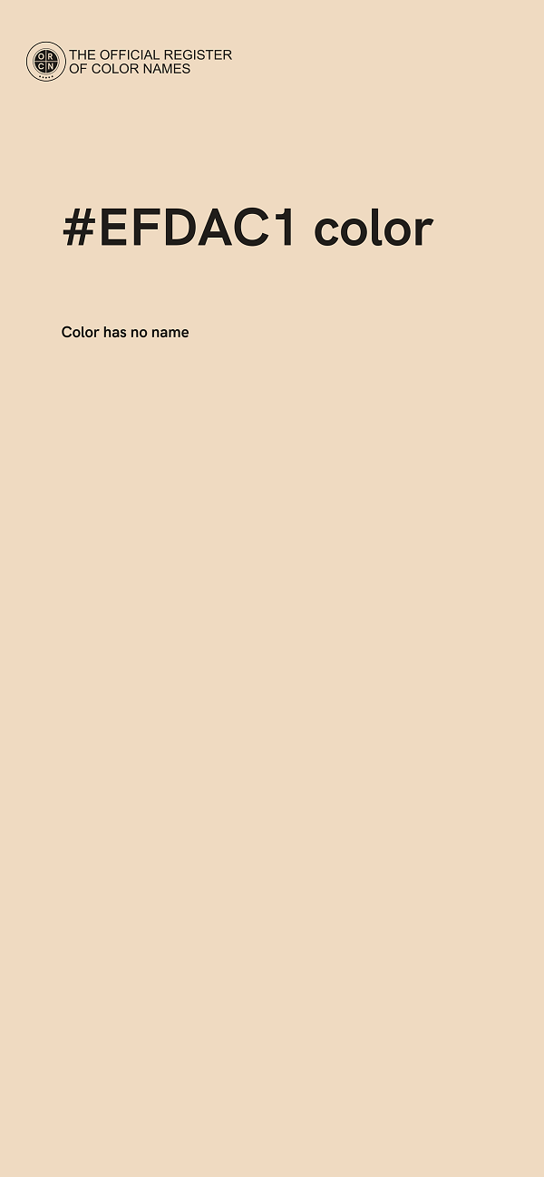 #EFDAC1 color image