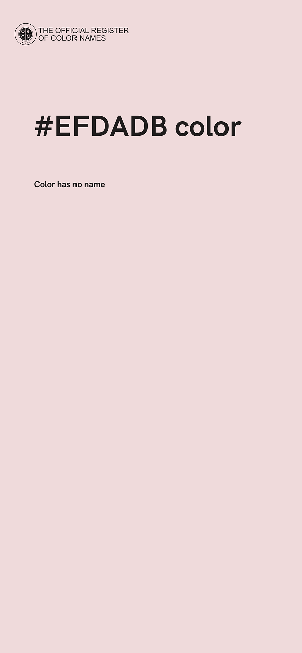 #EFDADB color image