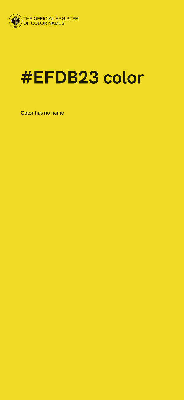 #EFDB23 color image