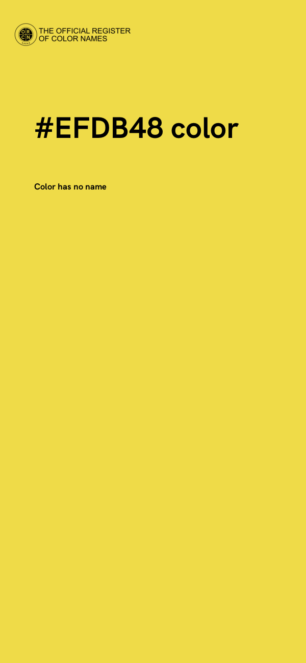 #EFDB48 color image