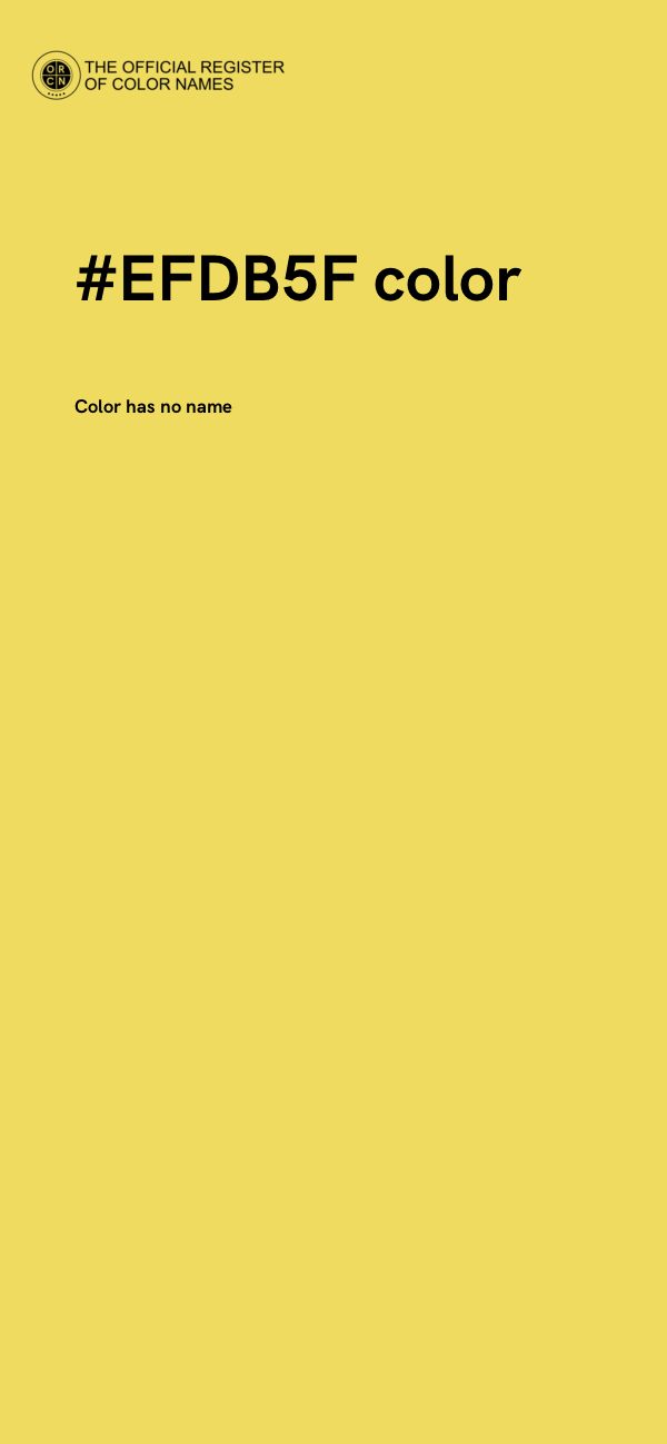 #EFDB5F color image