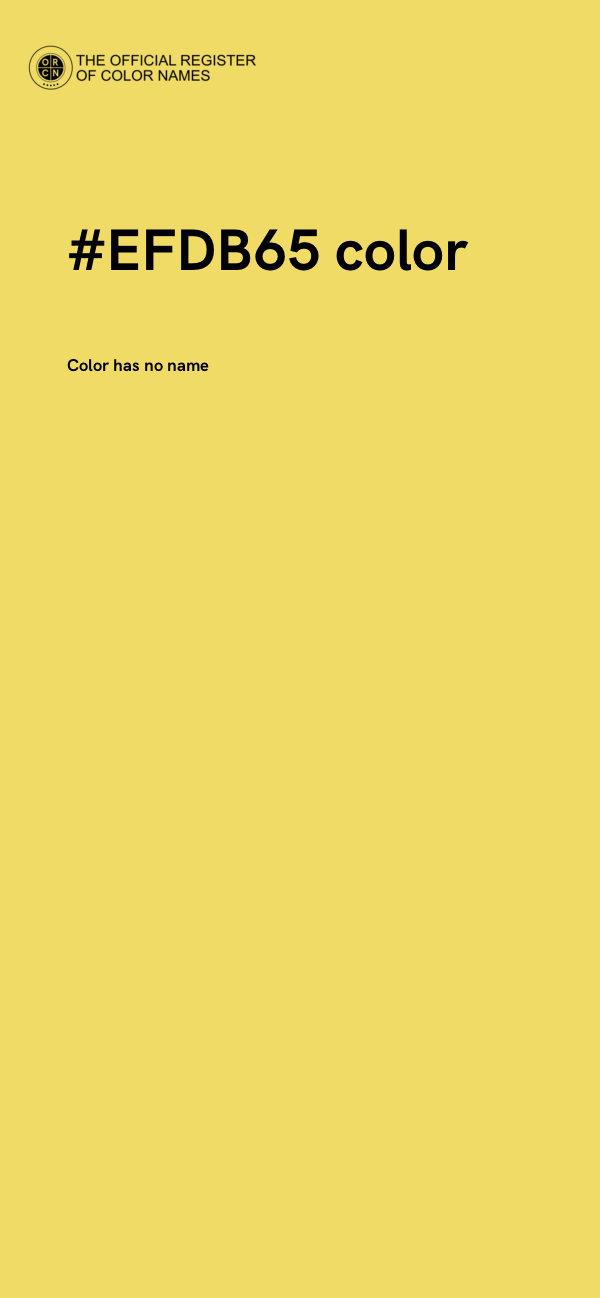 #EFDB65 color image