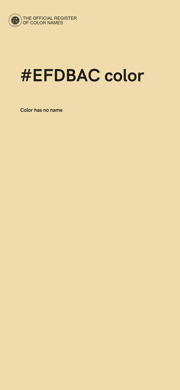#EFDBAC color image