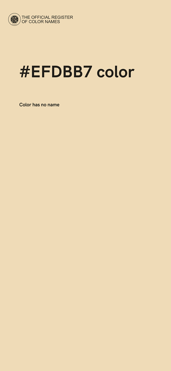 #EFDBB7 color image