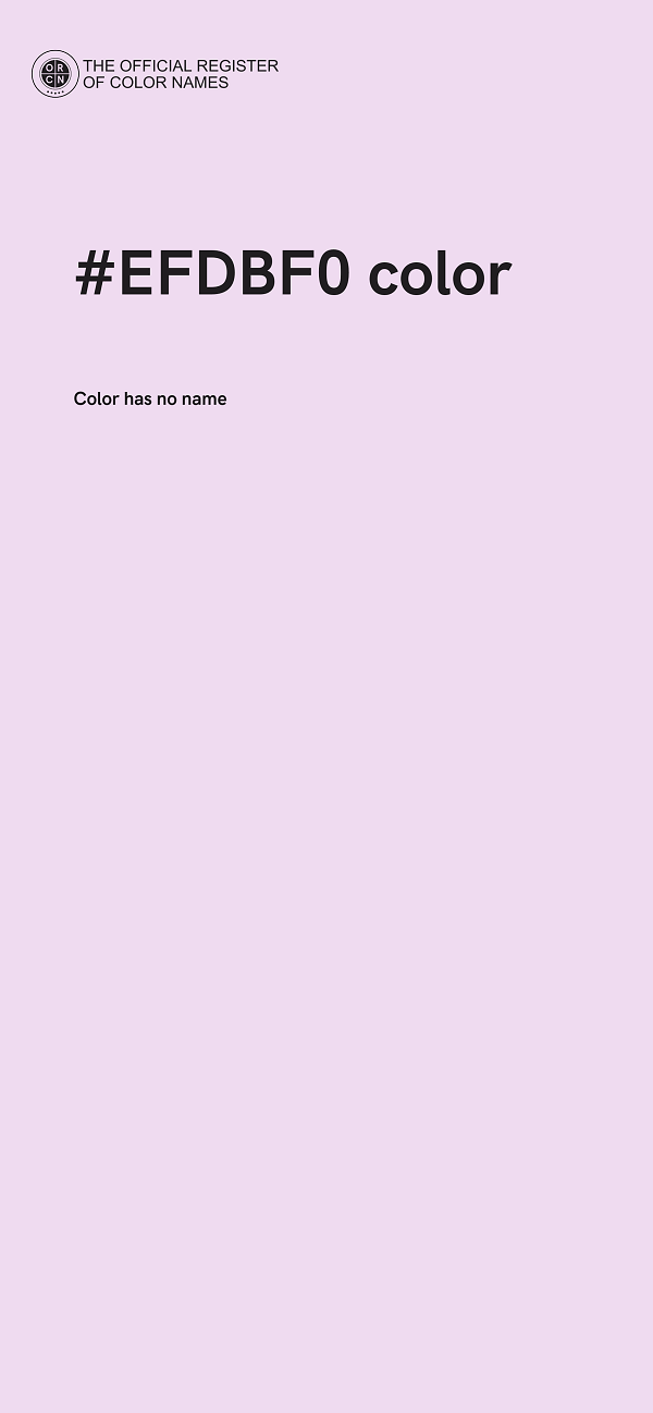#EFDBF0 color image