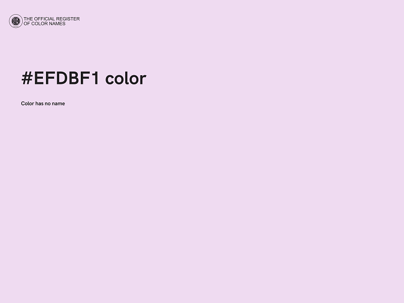 #EFDBF1 color image