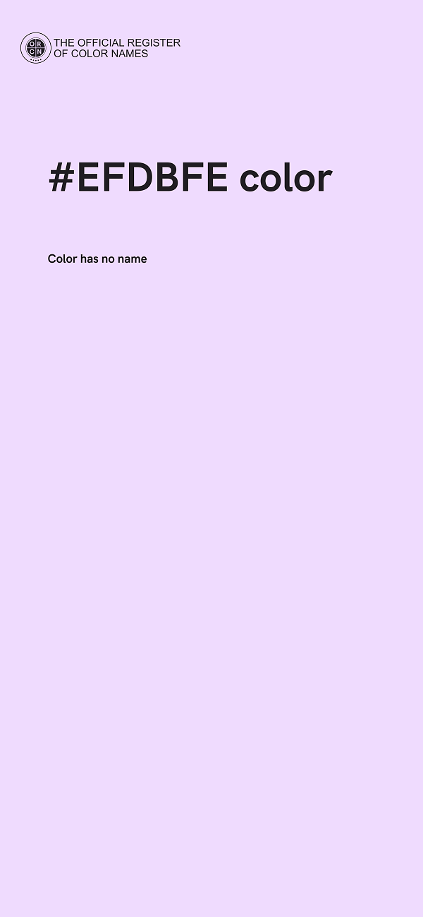 #EFDBFE color image