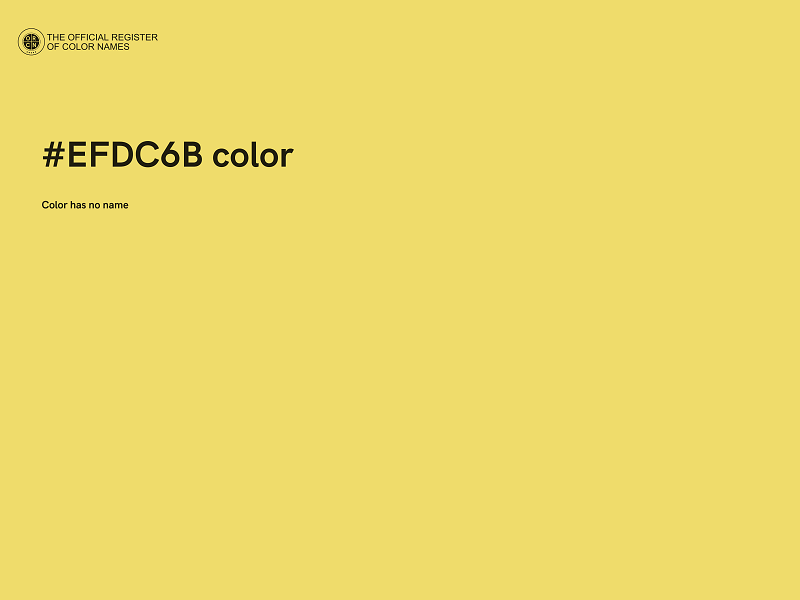 #EFDC6B color image