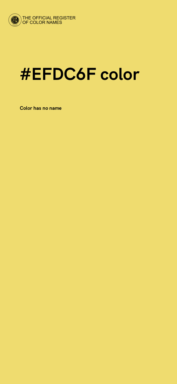 #EFDC6F color image