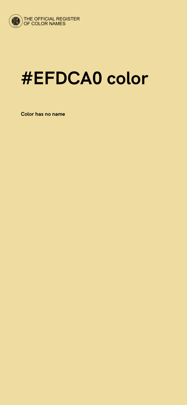 #EFDCA0 color image