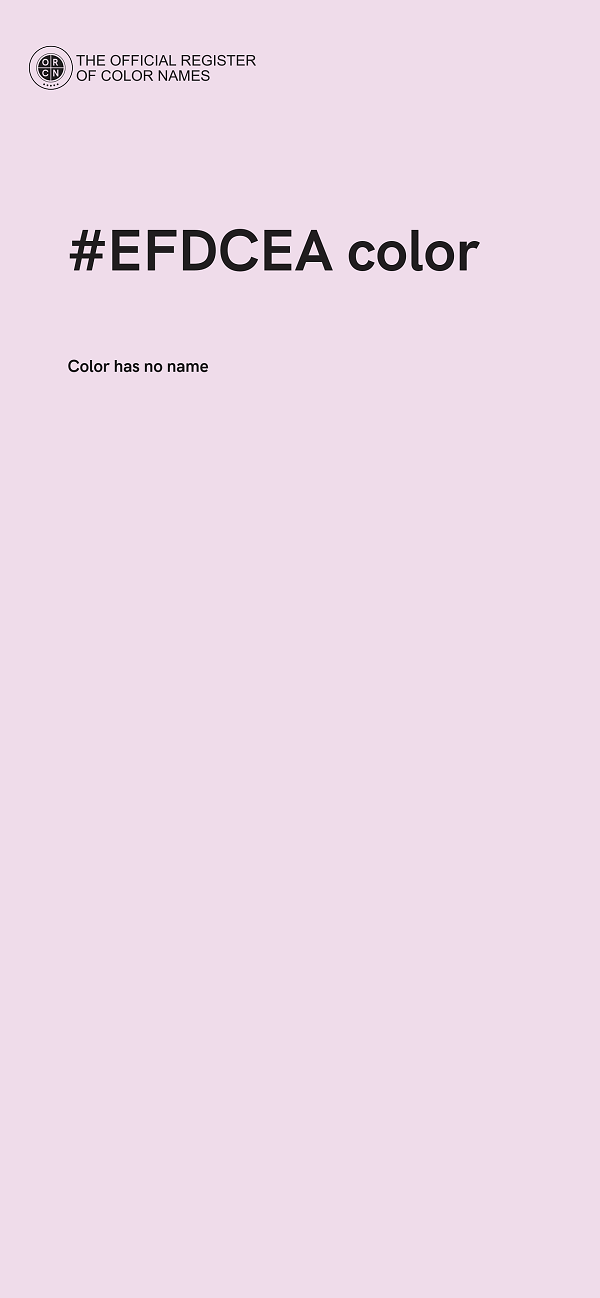 #EFDCEA color image