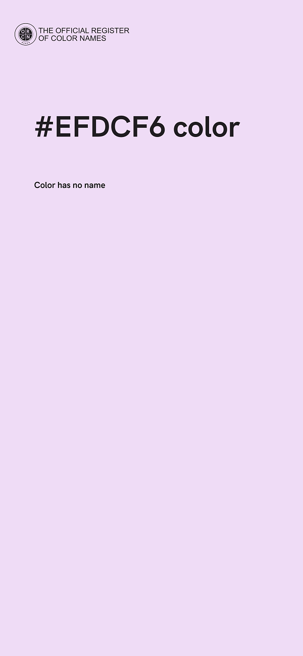 #EFDCF6 color image