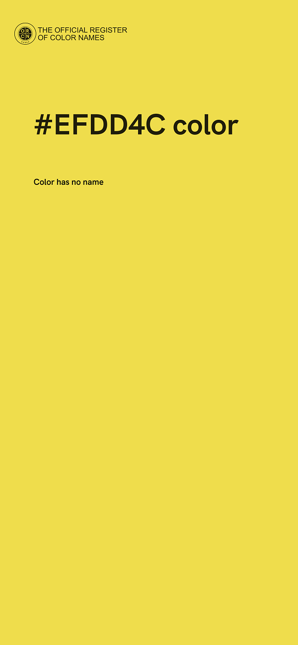 #EFDD4C color image