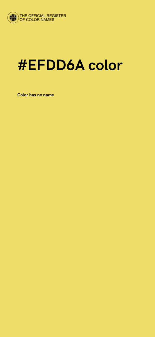#EFDD6A color image