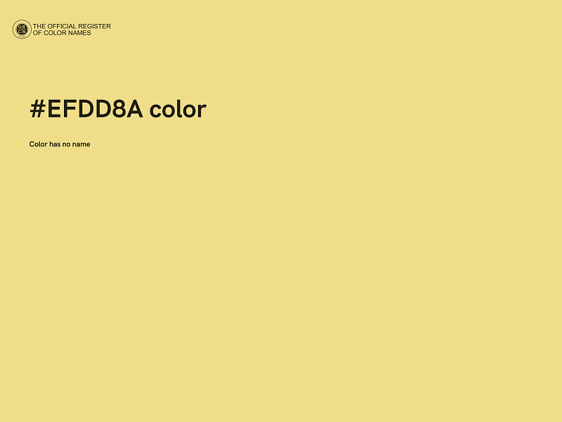 #EFDD8A color image