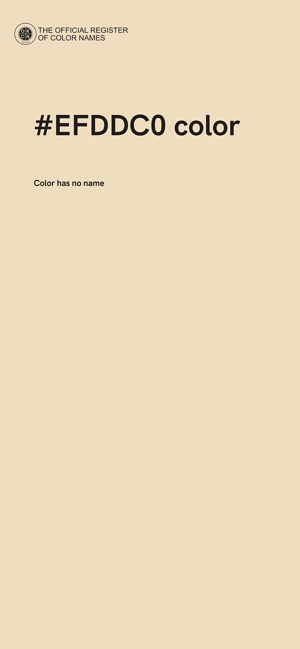 #EFDDC0 color image