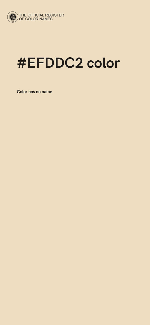 #EFDDC2 color image
