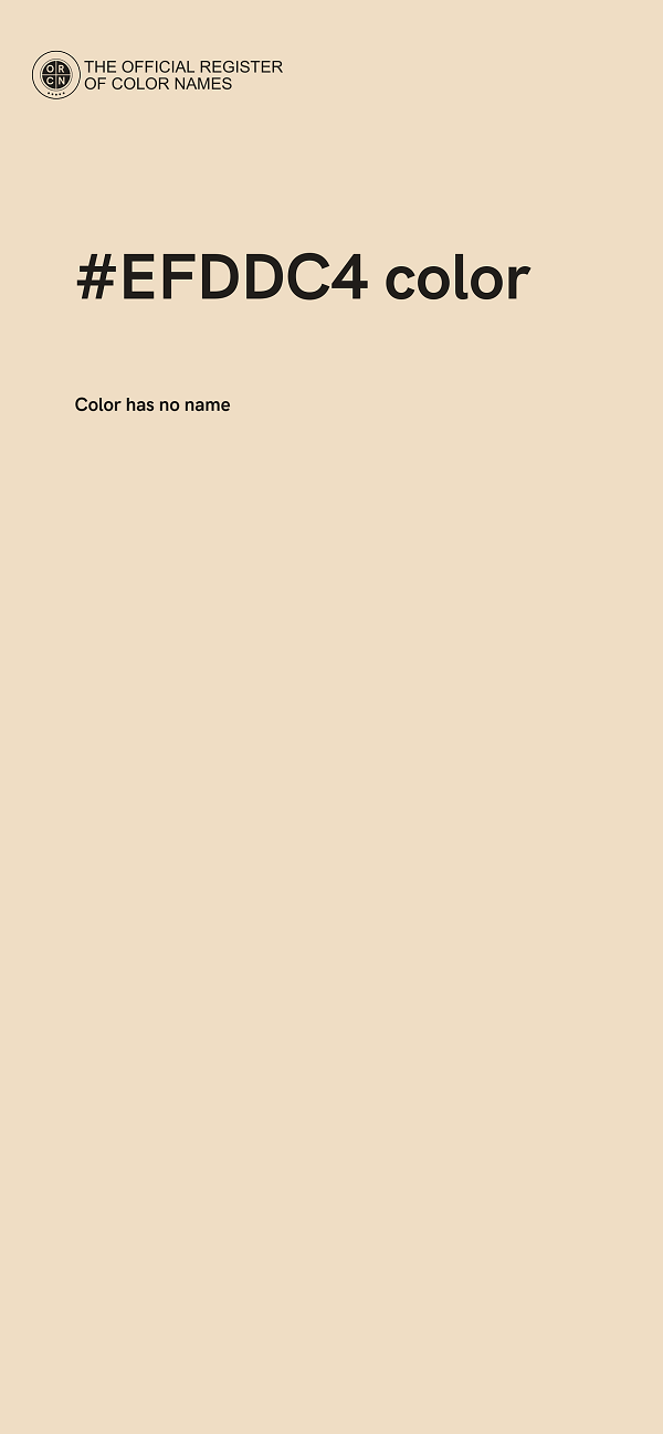 #EFDDC4 color image