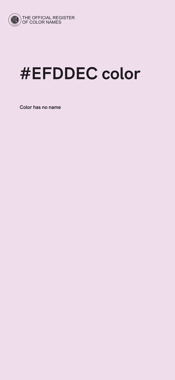 #EFDDEC color image