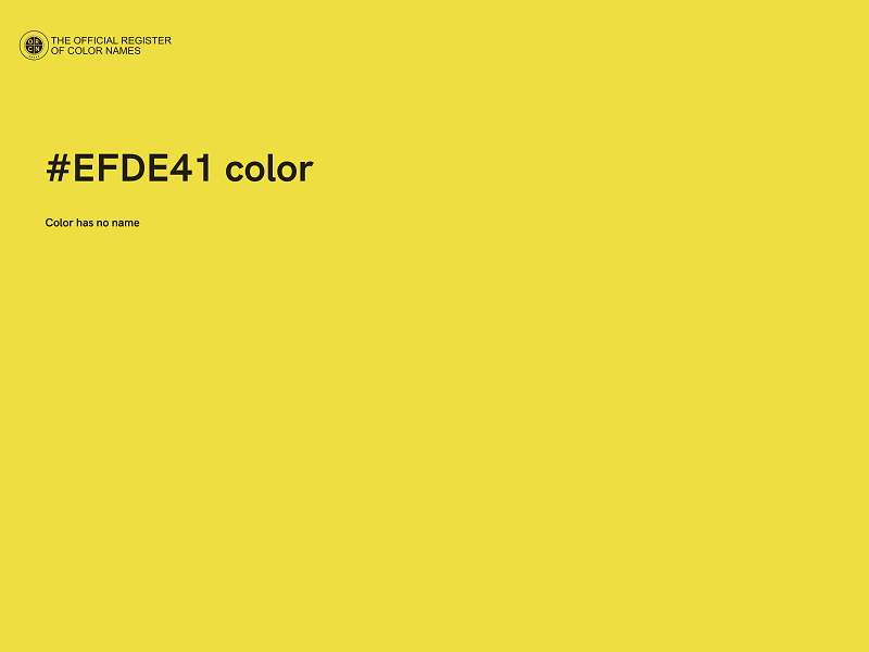 #EFDE41 color image