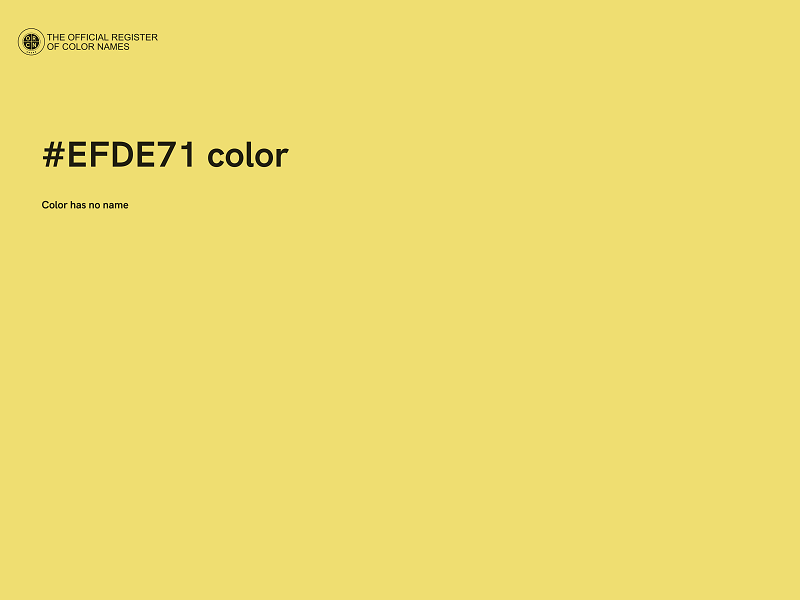 #EFDE71 color image