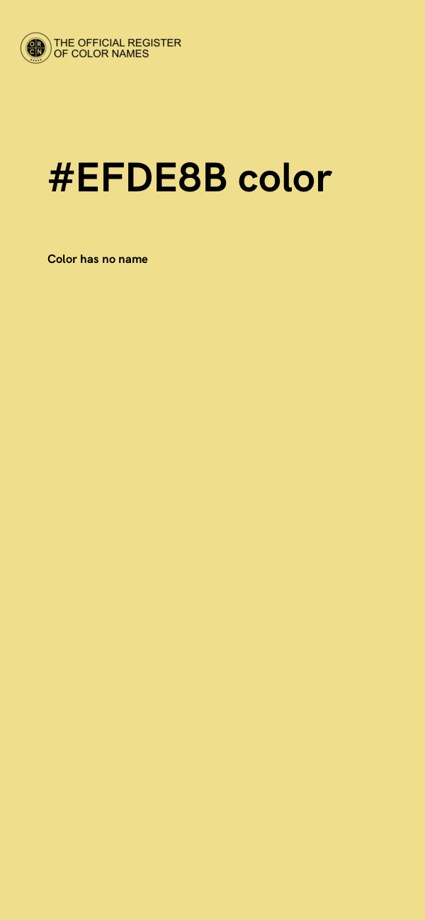 #EFDE8B color image
