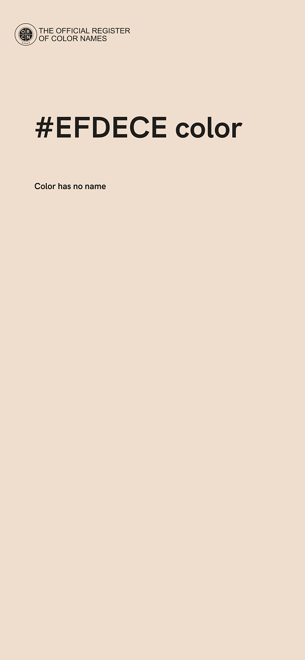 #EFDECE color image