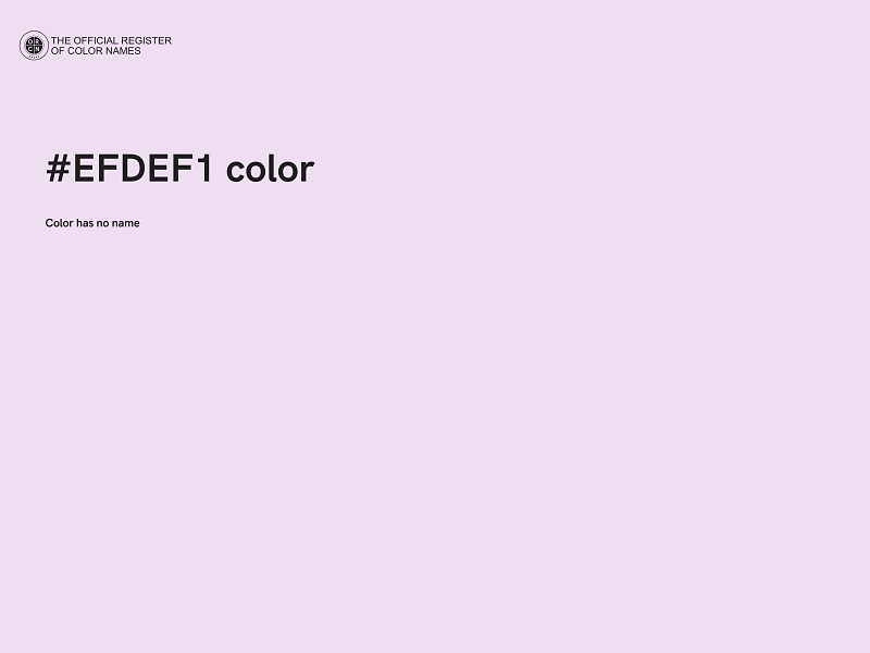 #EFDEF1 color image