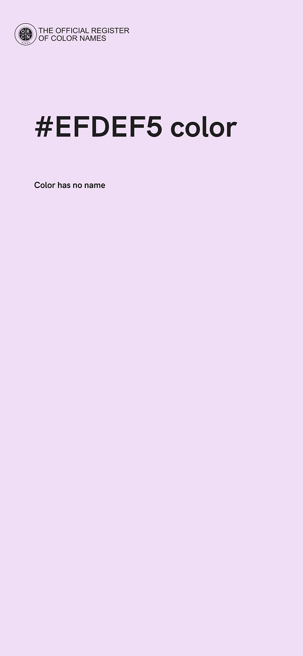 #EFDEF5 color image