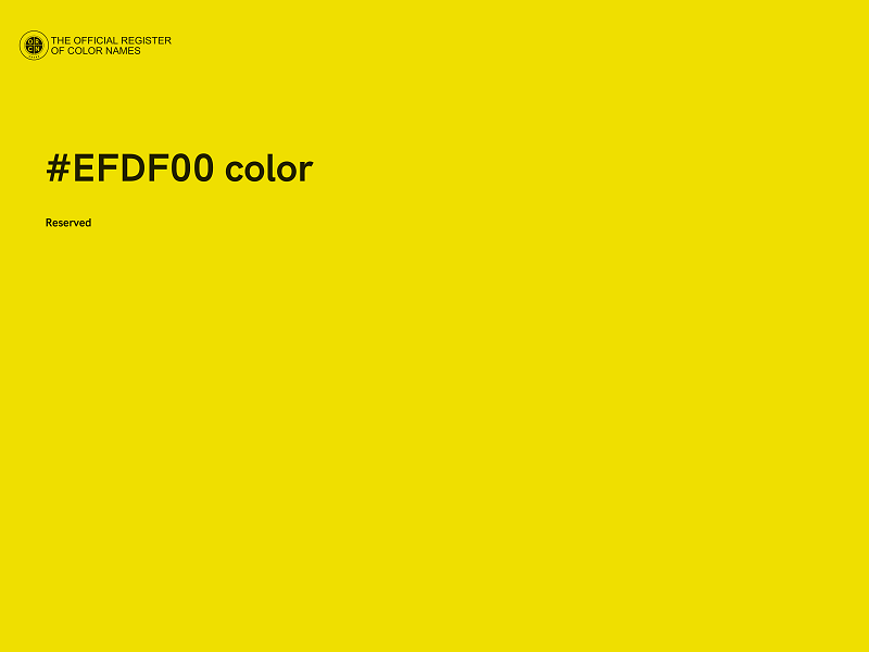 #EFDF00 color image