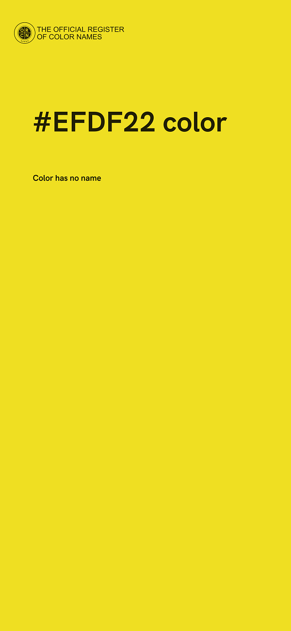 #EFDF22 color image