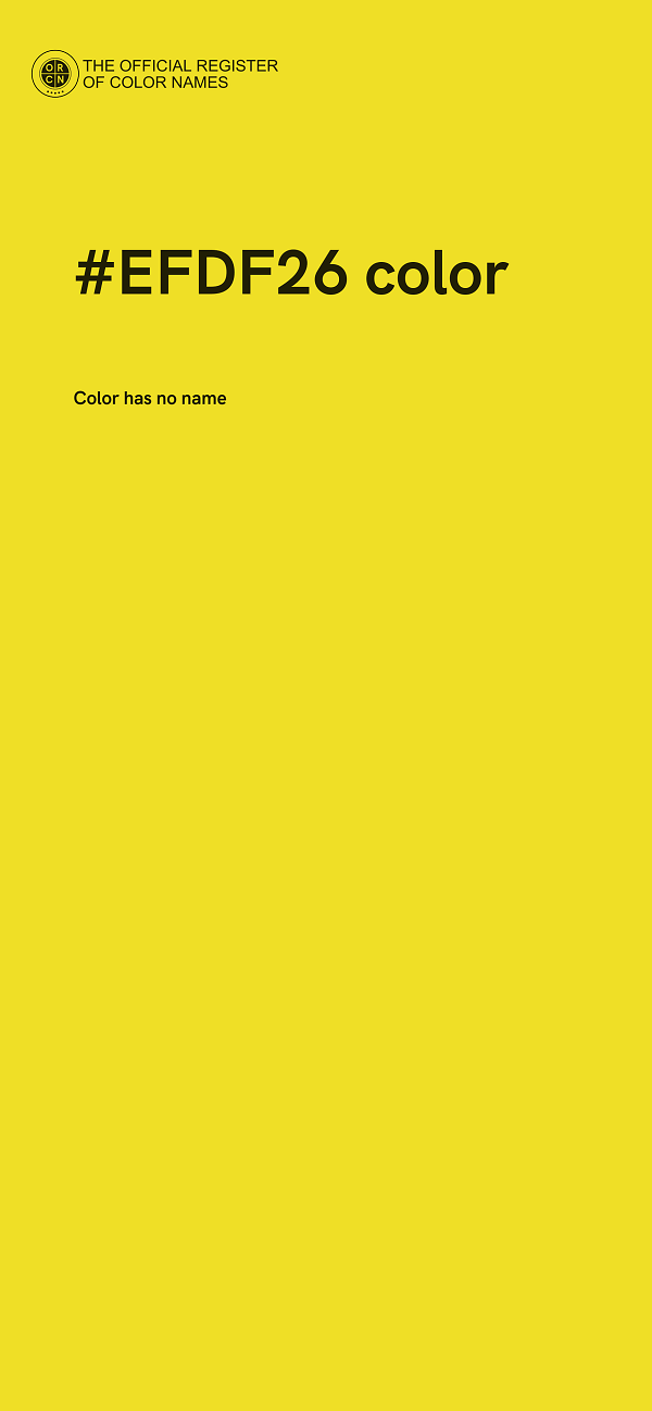 #EFDF26 color image