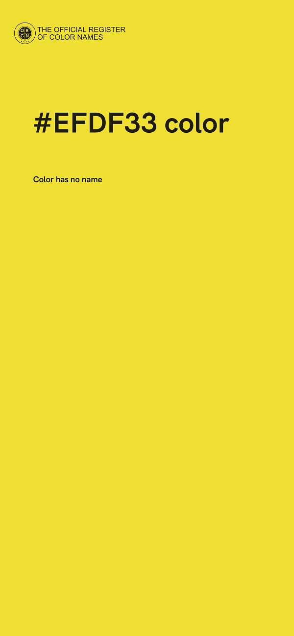 #EFDF33 color image