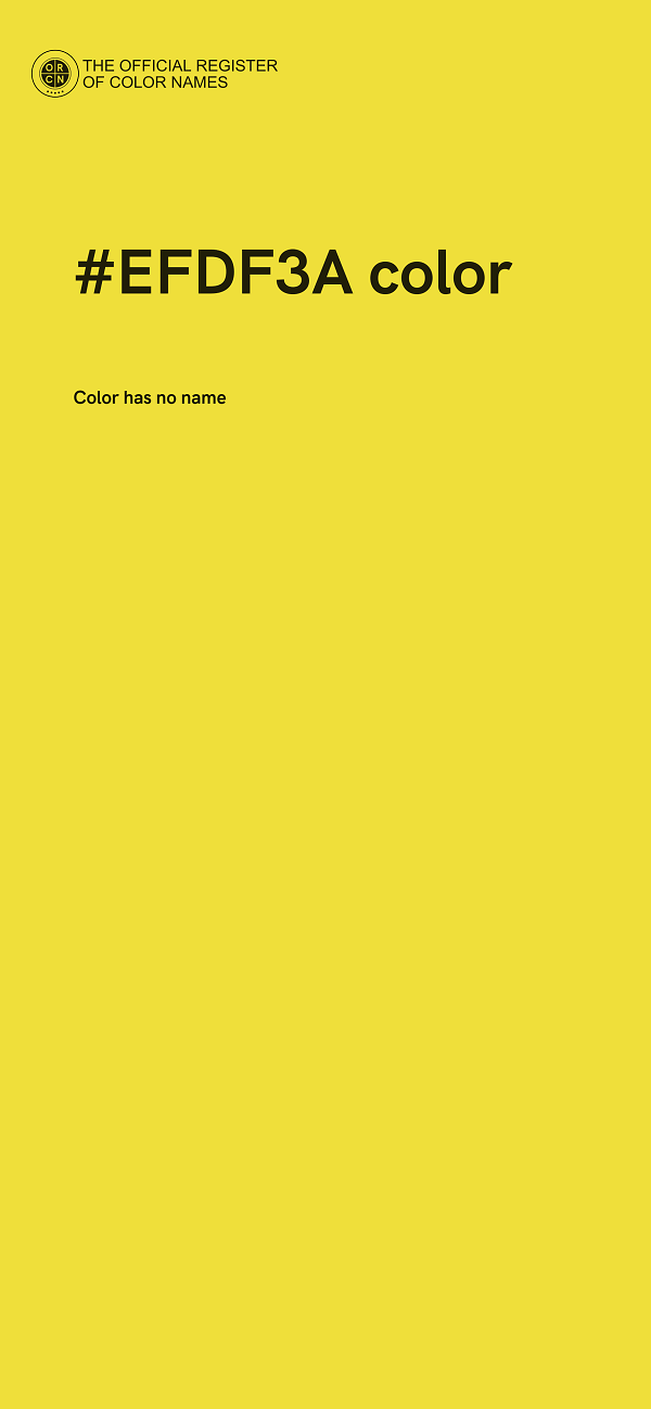#EFDF3A color image