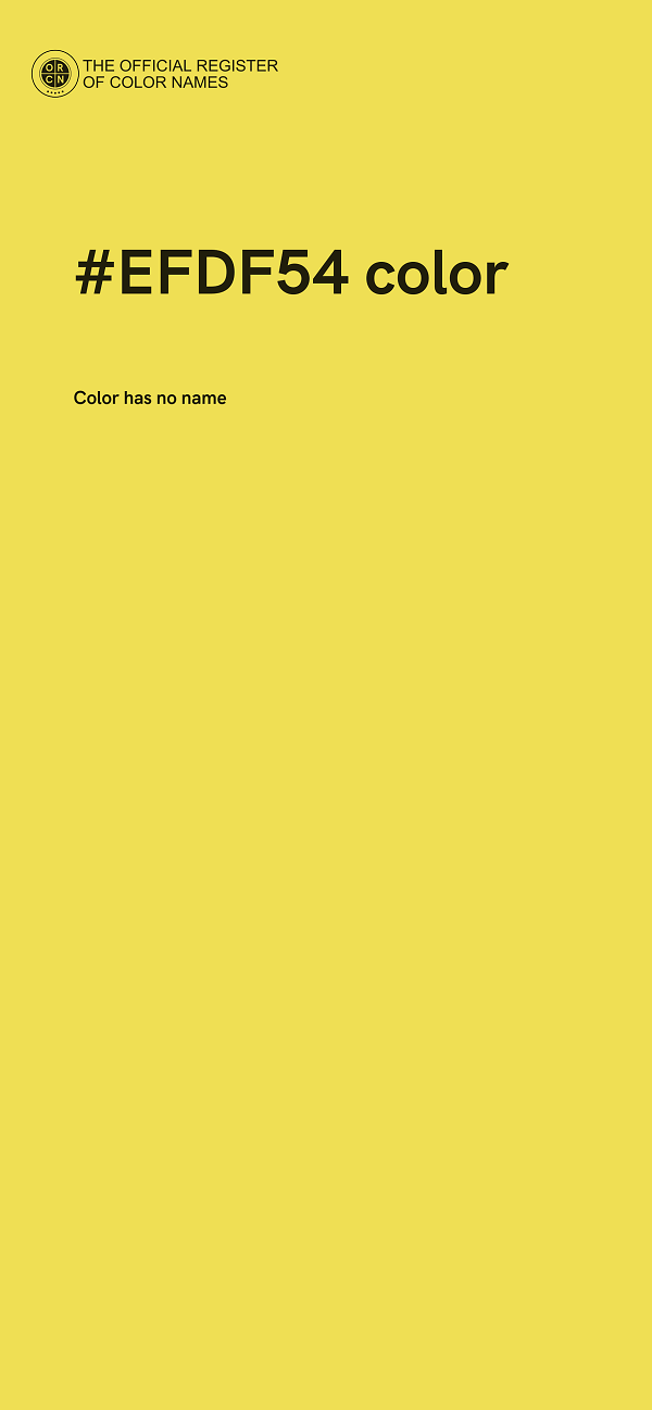#EFDF54 color image