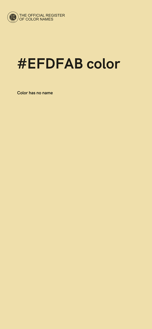 #EFDFAB color image