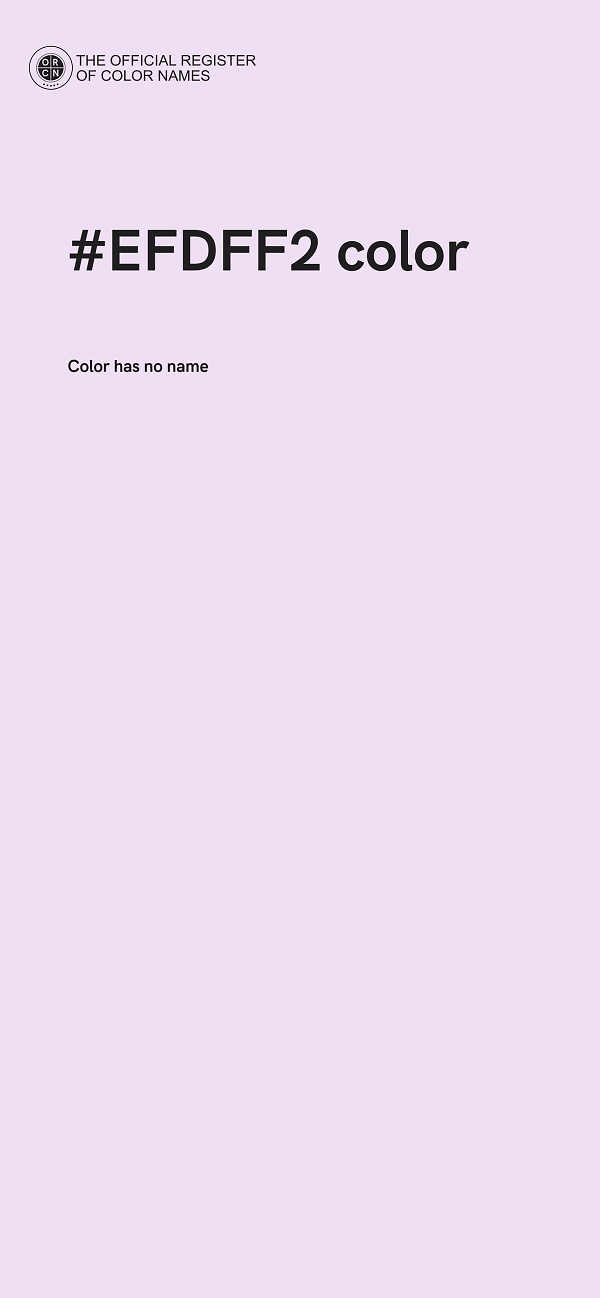 #EFDFF2 color image