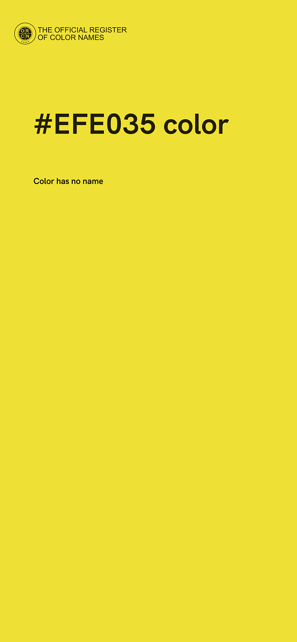 #EFE035 color image