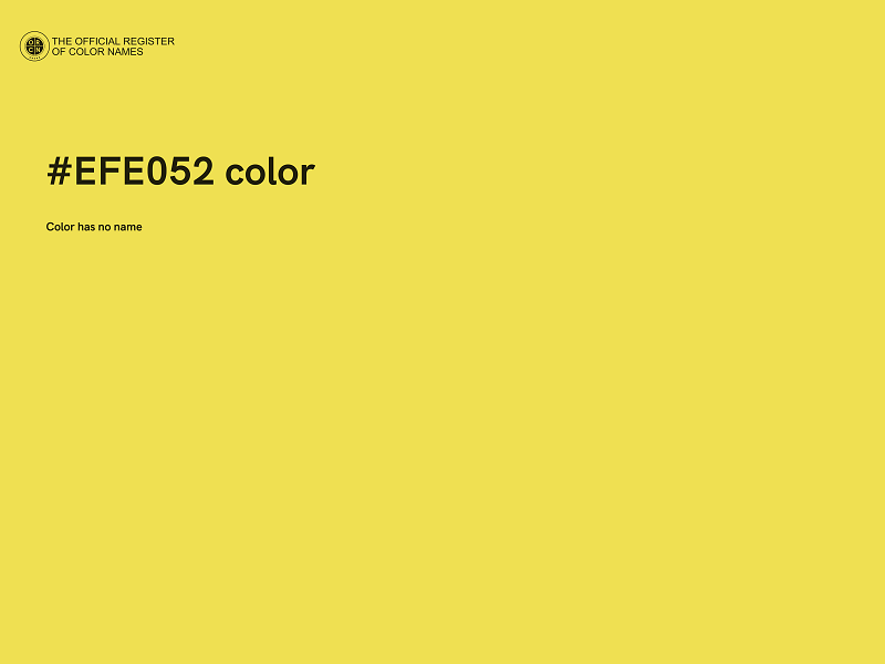 #EFE052 color image