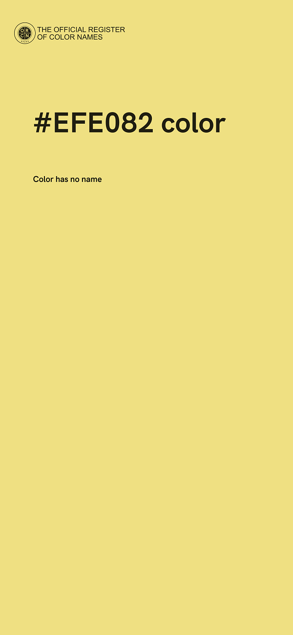#EFE082 color image