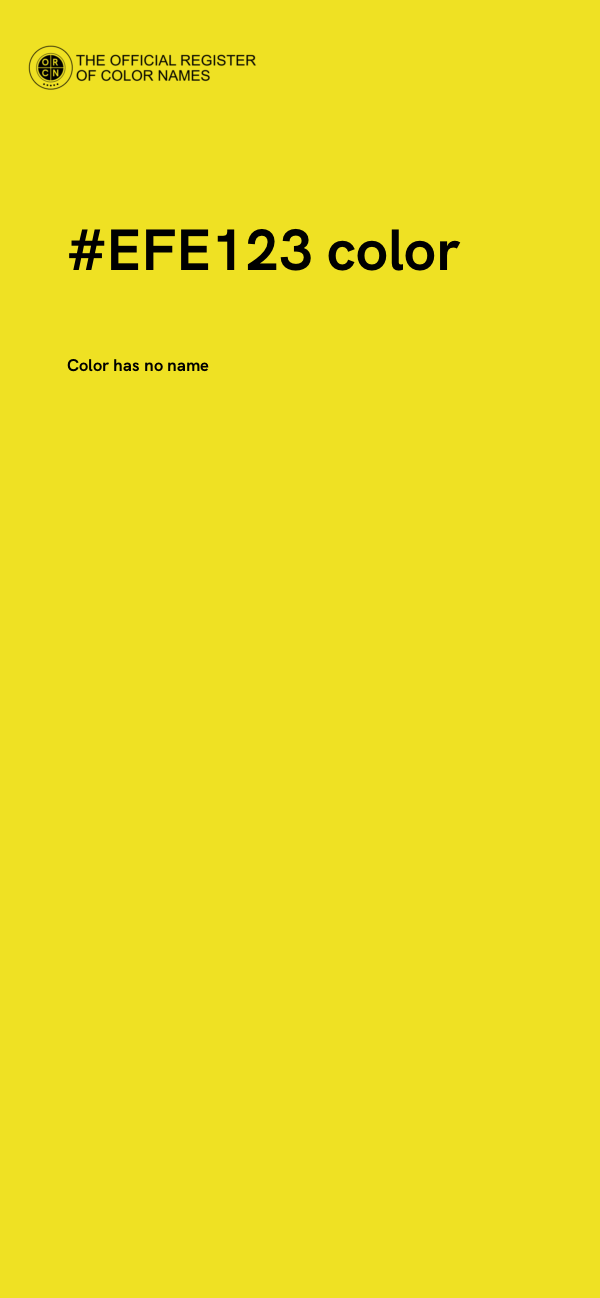 #EFE123 color image