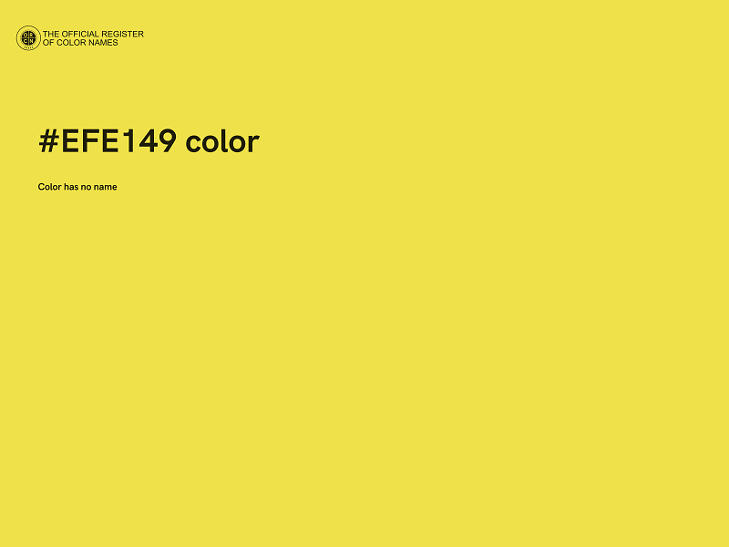 #EFE149 color image