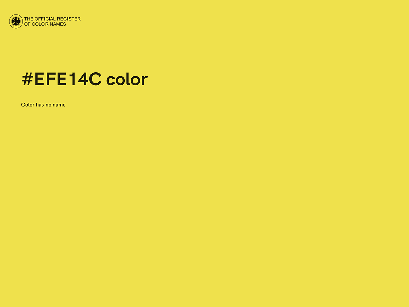 #EFE14C color image