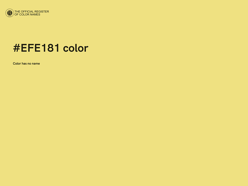 #EFE181 color image